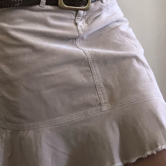 Corduroy  Oat Fringe Flare Midi Skirt Sz 12 - Picture 12 of 12